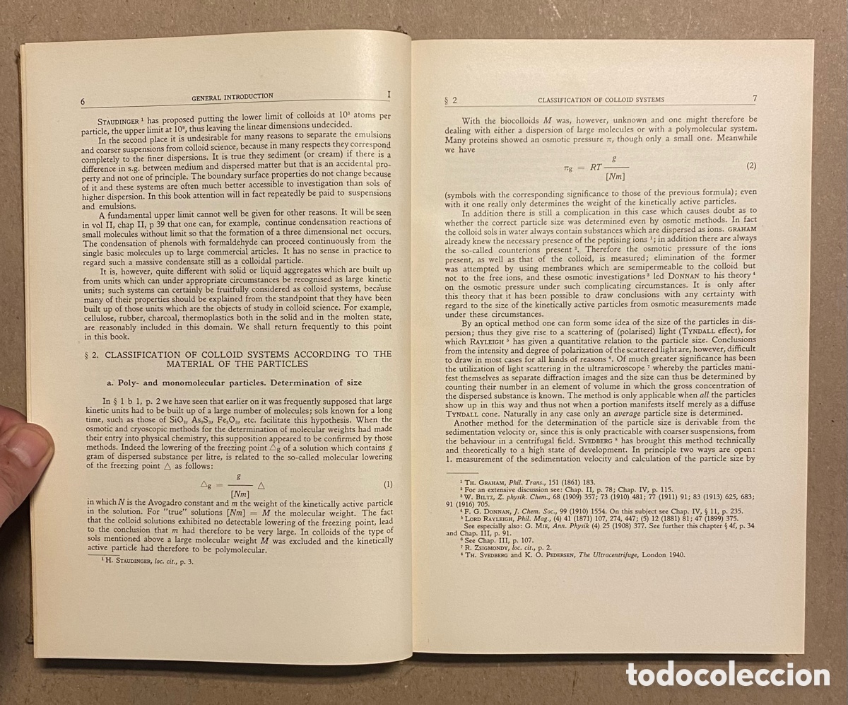 Libros de segunda mano: COLLOID SCIENCE. EDITED BY H.R. KRUYT. ELSEVIER PUBLISHING. 2 TOMOS. - Foto 4