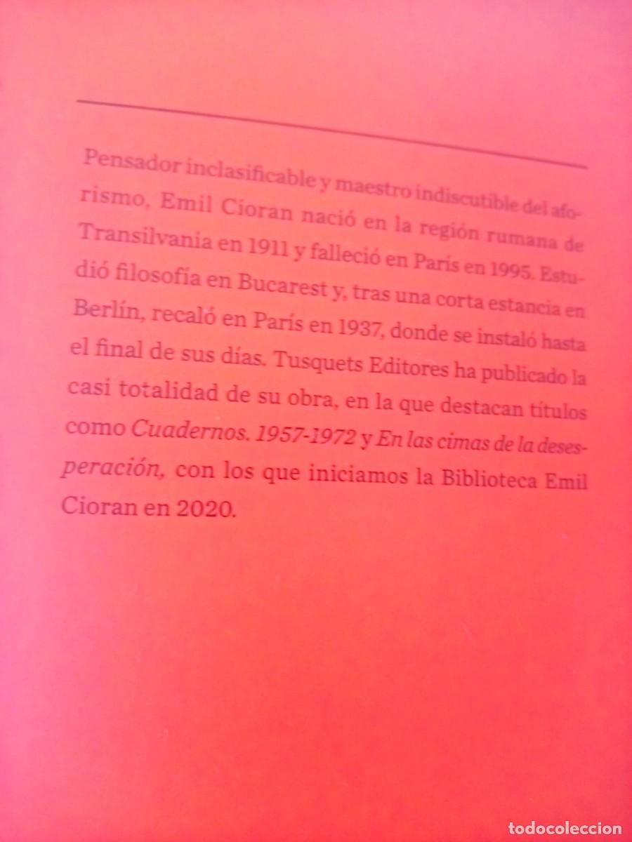 Libros de segunda mano: EMIL CIORAN HISTORIA Y UTOPIA - Foto 3
