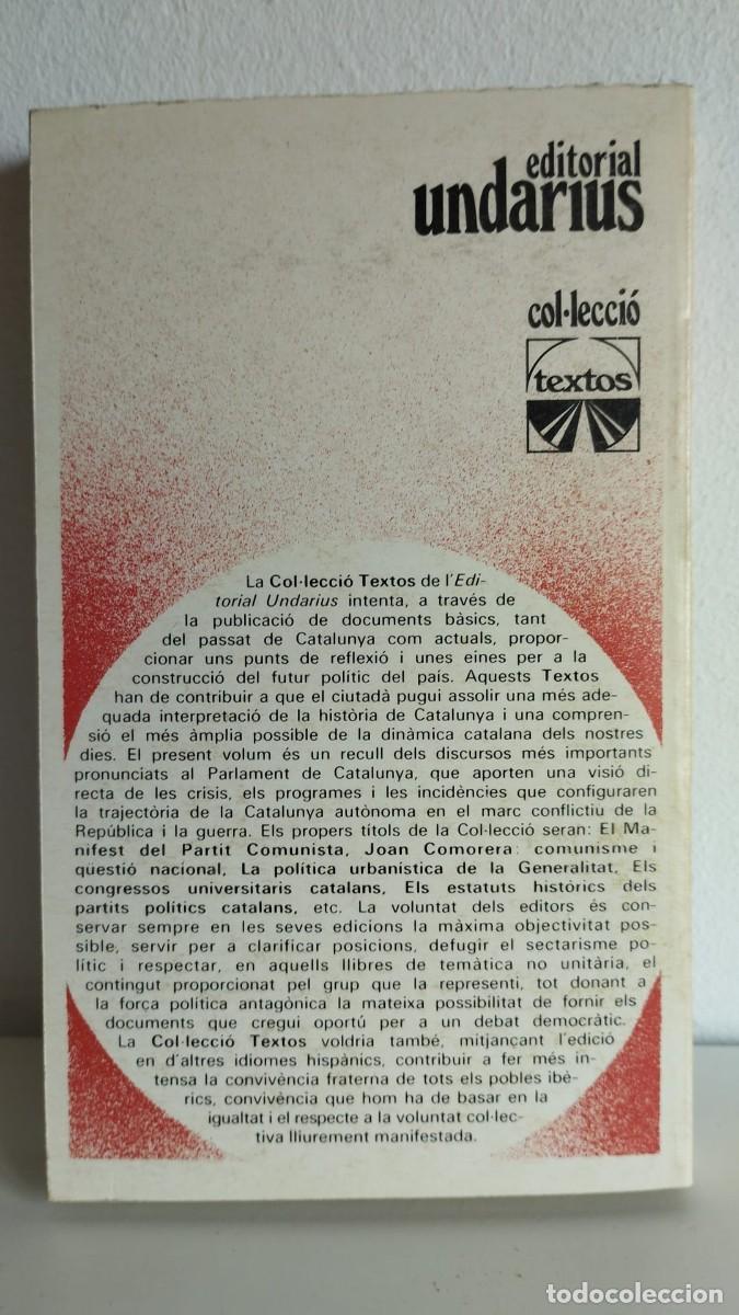 Libros de segunda mano: La Generalitat de Catalunya. I. Els governs. Programes i crisis al Parlament. Ismael E. Pitarch - Foto 2