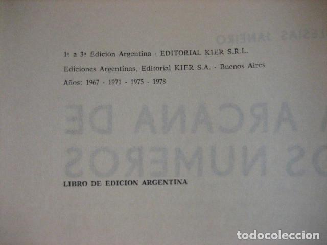 Libros de segunda mano: J. IGLESIAS JANEIRO : LA ARCANA DE LOS N&Uacute;MEROS (KIER, - Foto 7