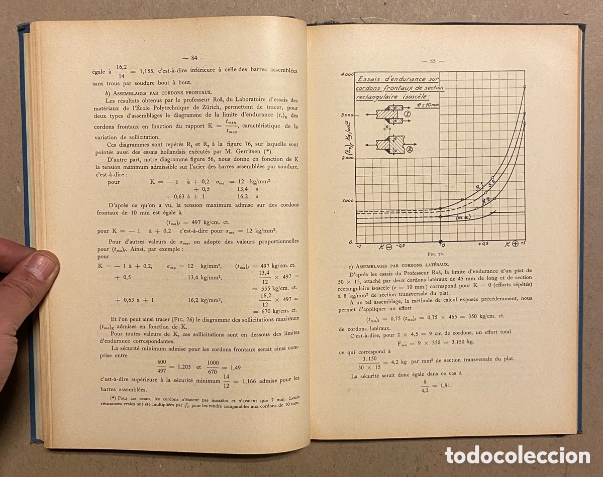 Libros de segunda mano: LE CALCUL DES CONSTRUCTIONS SOUD&Eacute;ES. VANDEPERRE Y JOUKOFF. EDITADO EN 1939. - Foto 5