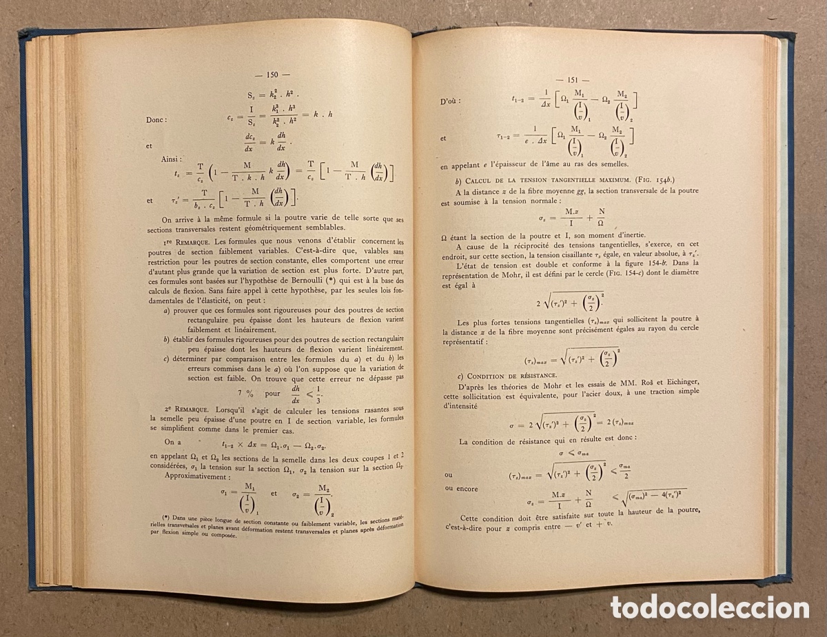 Libros de segunda mano: LE CALCUL DES CONSTRUCTIONS SOUD&Eacute;ES. VANDEPERRE Y JOUKOFF. EDITADO EN 1939. - Foto 6