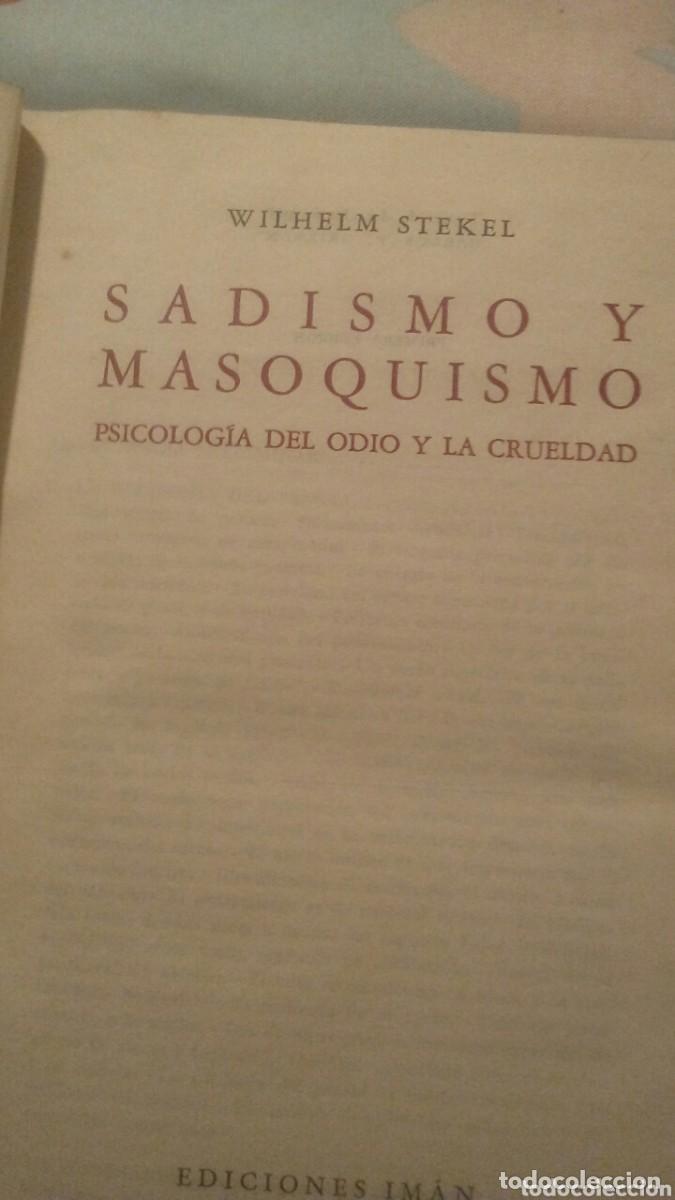 Libros de segunda mano: Wilhelm stekel. Sadismo y masoquismo - Foto 2