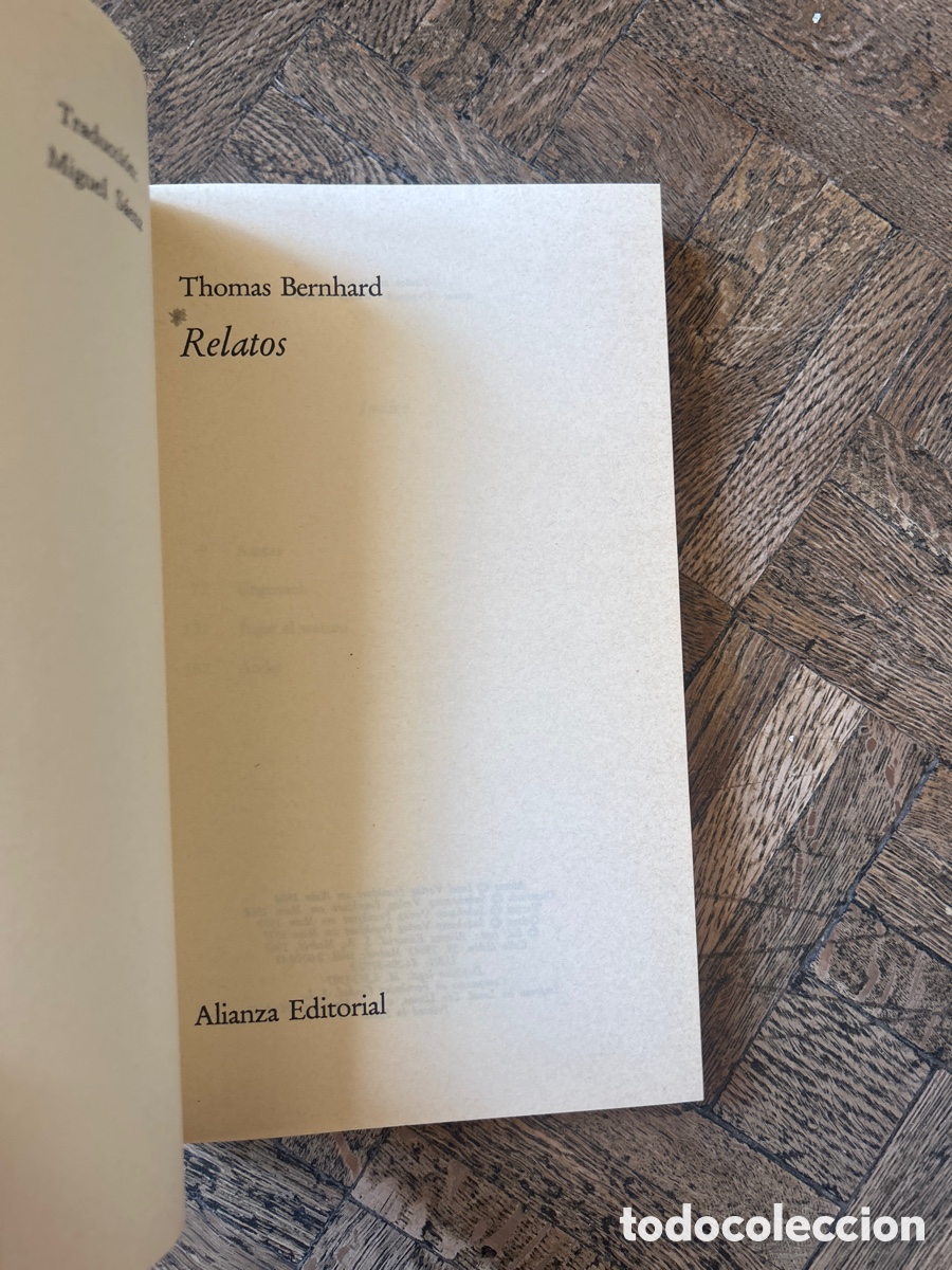 Libros de segunda mano: Relatos - Thomas Bernhard - Alianza (1987) - Foto 3