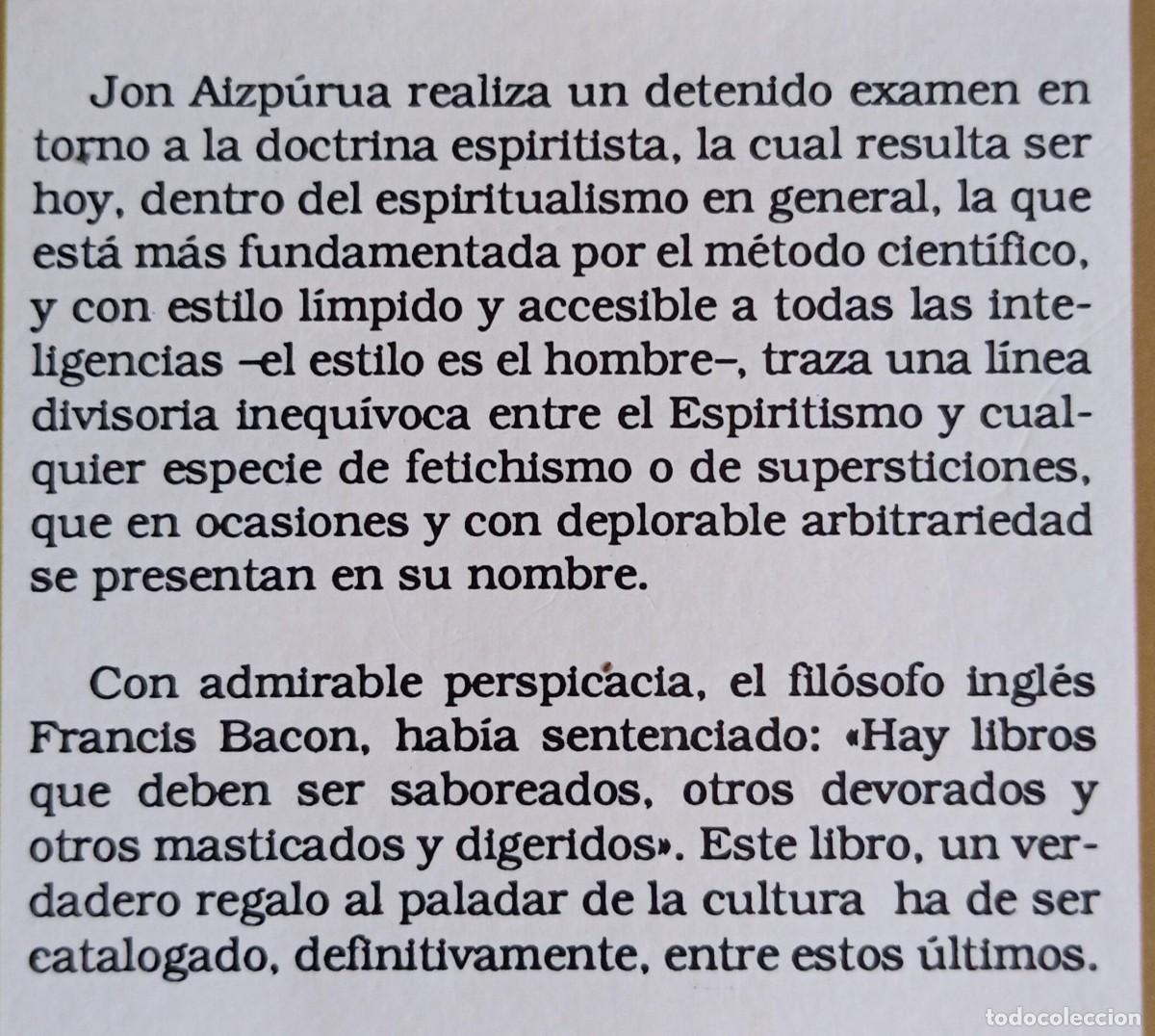 Libros de segunda mano: TRATADO DE ESPIRITISMO - JON AIZPURUA - Foto 2