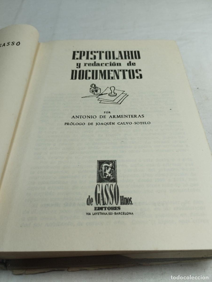 Libros de segunda mano: Epistolario y redacci&oacute;n de documentos. Antonio de Armenteras - Foto 2