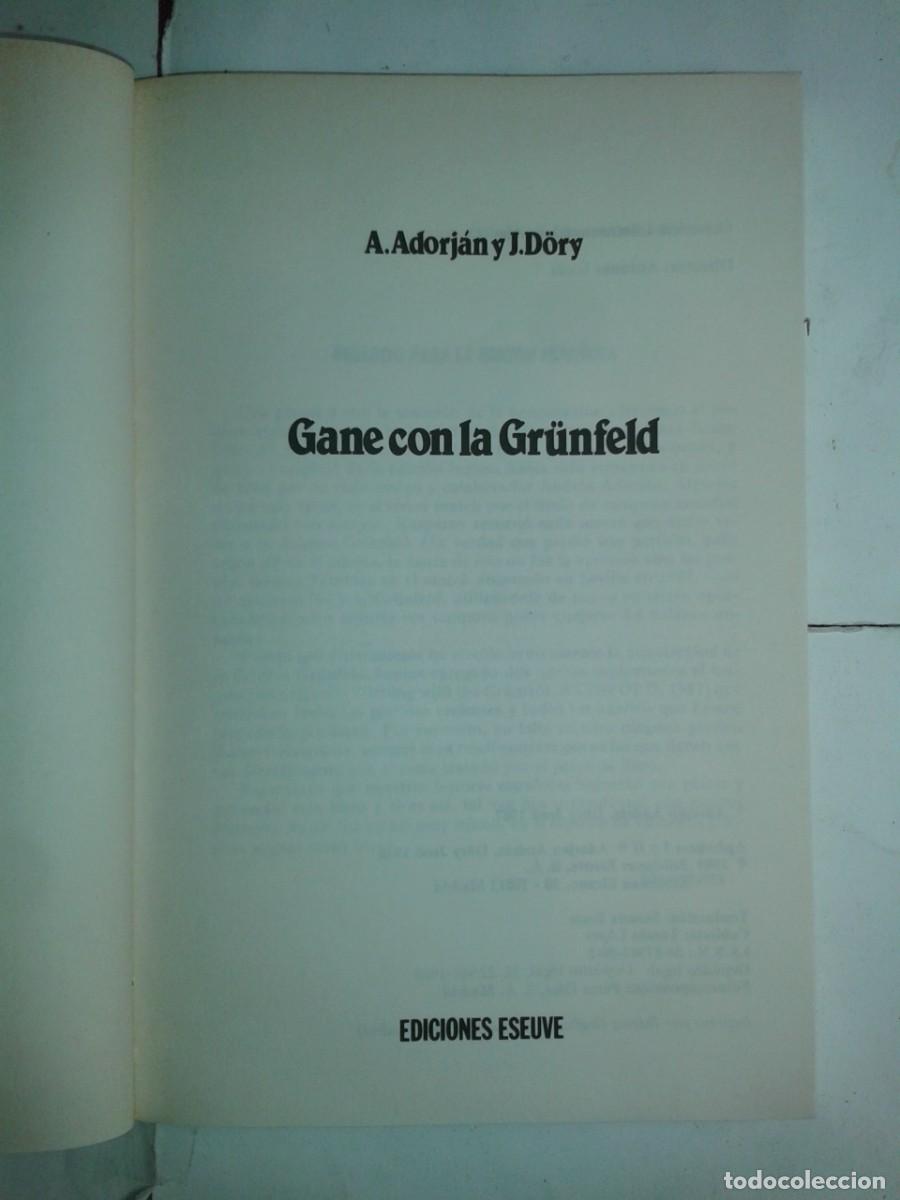 Libros de segunda mano: GANE CON LA GR&Uuml;NFELD 1989 A. ADORJ&Aacute;N / J. D&Ouml;RY EDICIONES ESEUVE - Foto 2