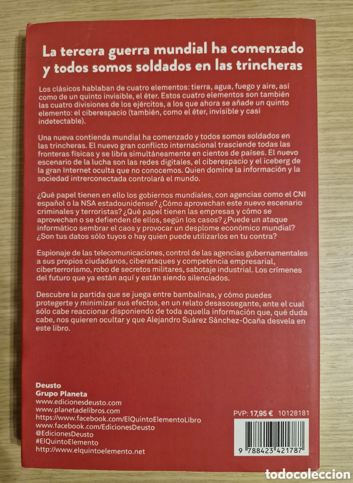 Libros de segunda mano: EL QUINTO ELEMENTO - Alejandro Su&aacute;rez S&aacute;nchez-Oca&ntilde;a - Foto 2