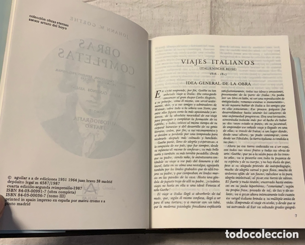 Libros de segunda mano: Obras completas J. Goethe. Tomo III - Foto 6