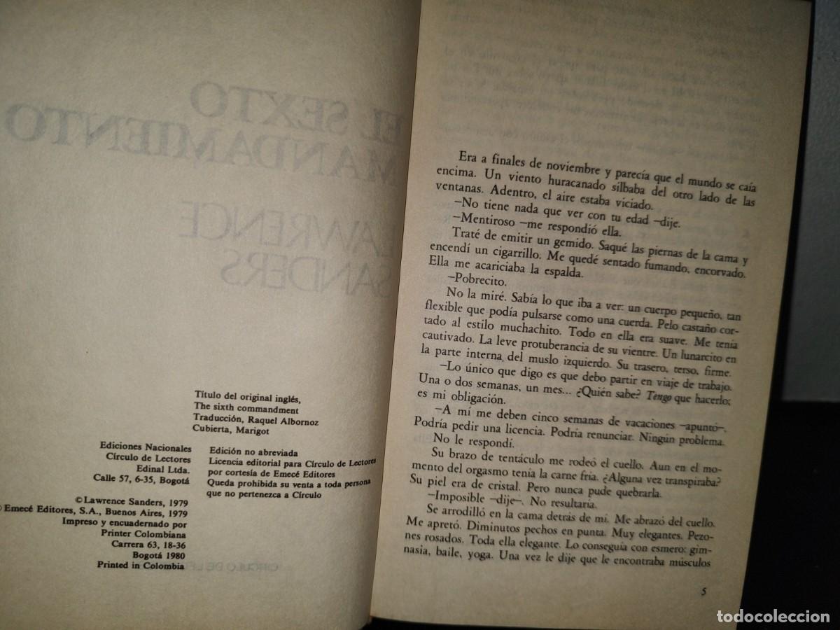 Libros de segunda mano: 100- EL SEXTO MANDAMIENTO - LAWRENCE SANDERS - Foto 4