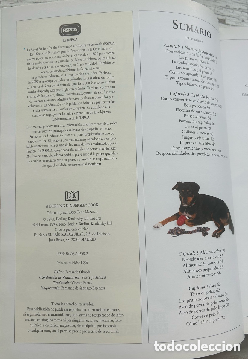 Libros de segunda mano: Manual del cuidado del perro. 1994 - Foto 3