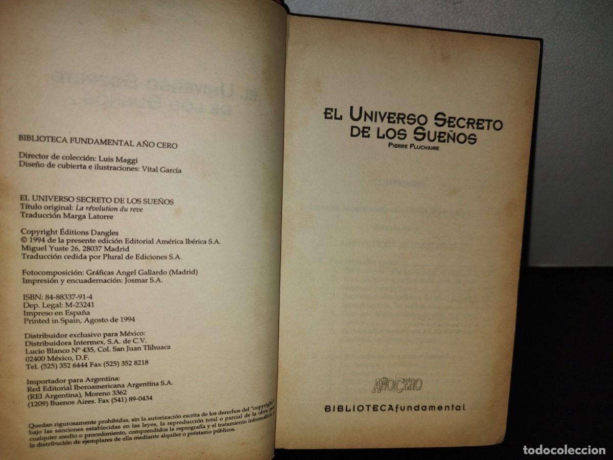 Libros de segunda mano: 100- EL UNIVERSO SECRETO DE LOS SUE&Ntilde;OS - PIERRE FLUCHAIRE - Foto 4