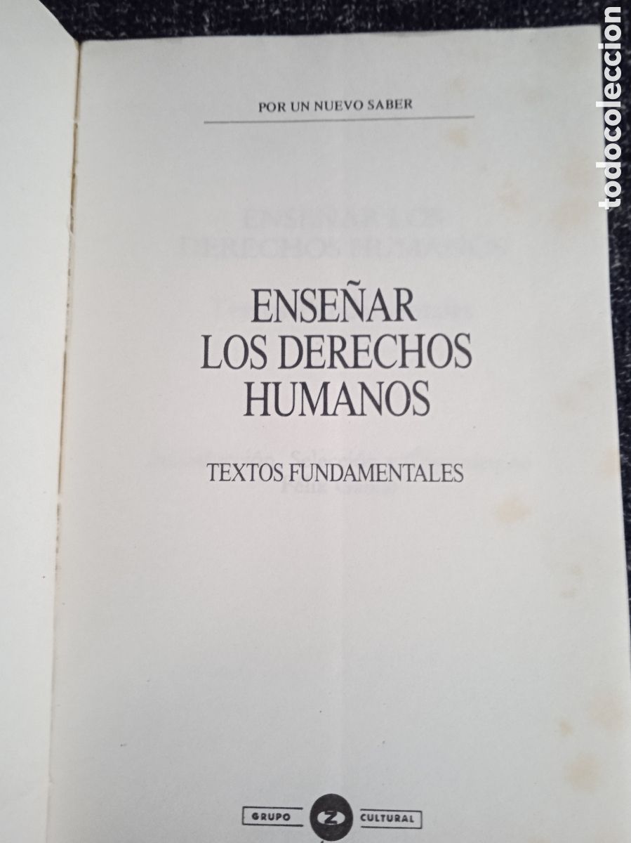 Libros de segunda mano: ENSE&Ntilde;AR LOS DERECHOS HUMANOS, - TEXTOS FUNDAMENTALES - Foto 2
