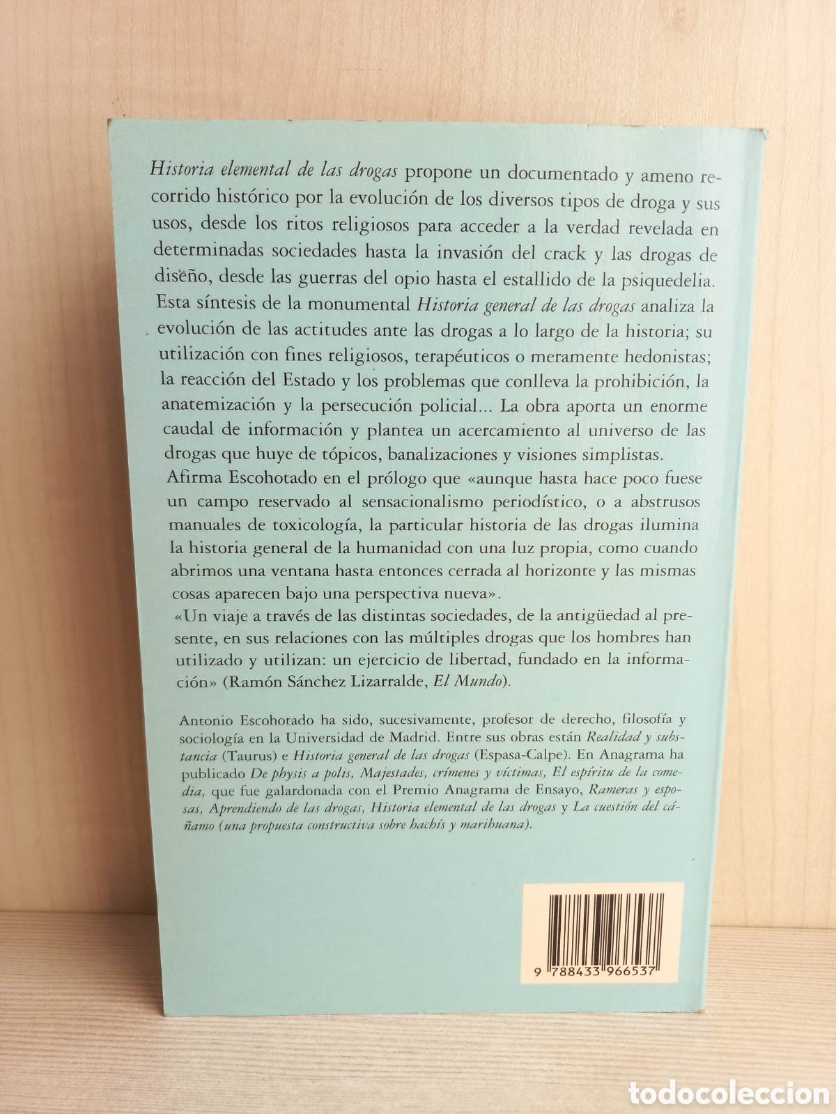 Libros de segunda mano: Historia elemental de las drogas. Antonio Escohotado. Anagrama, compactos, 2000. - Foto 3