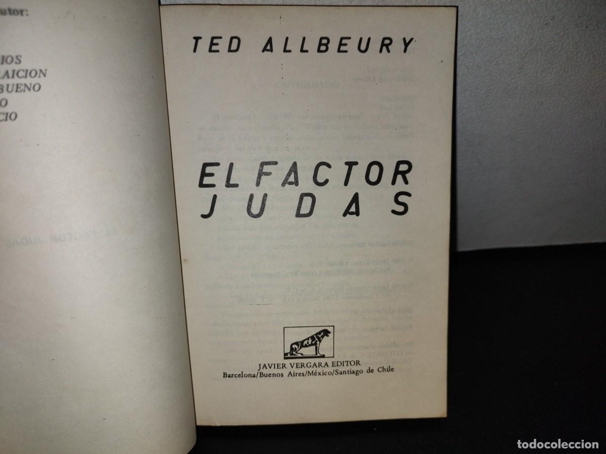 Libros de segunda mano: 100- EL FACTOR JUDAS - TED ALLBEURY - 1986 - Foto 4