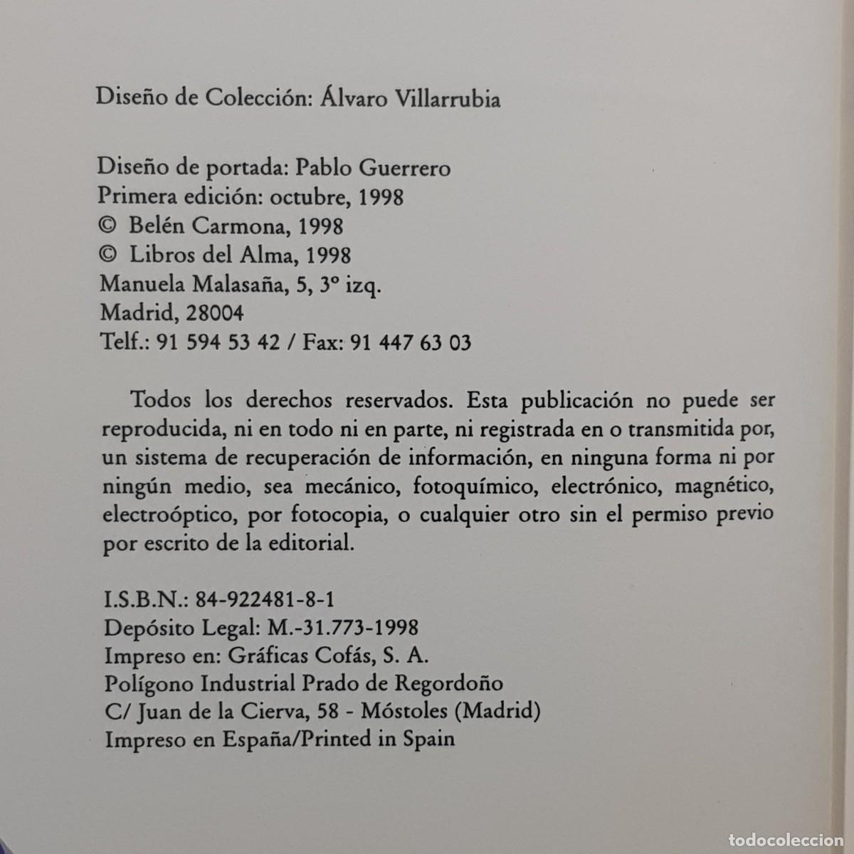 Libros de segunda mano: CES&Aacute;REA - BEL&Eacute;N CARMONA - LIBROS DEL ALMA / 1862 - Foto 4
