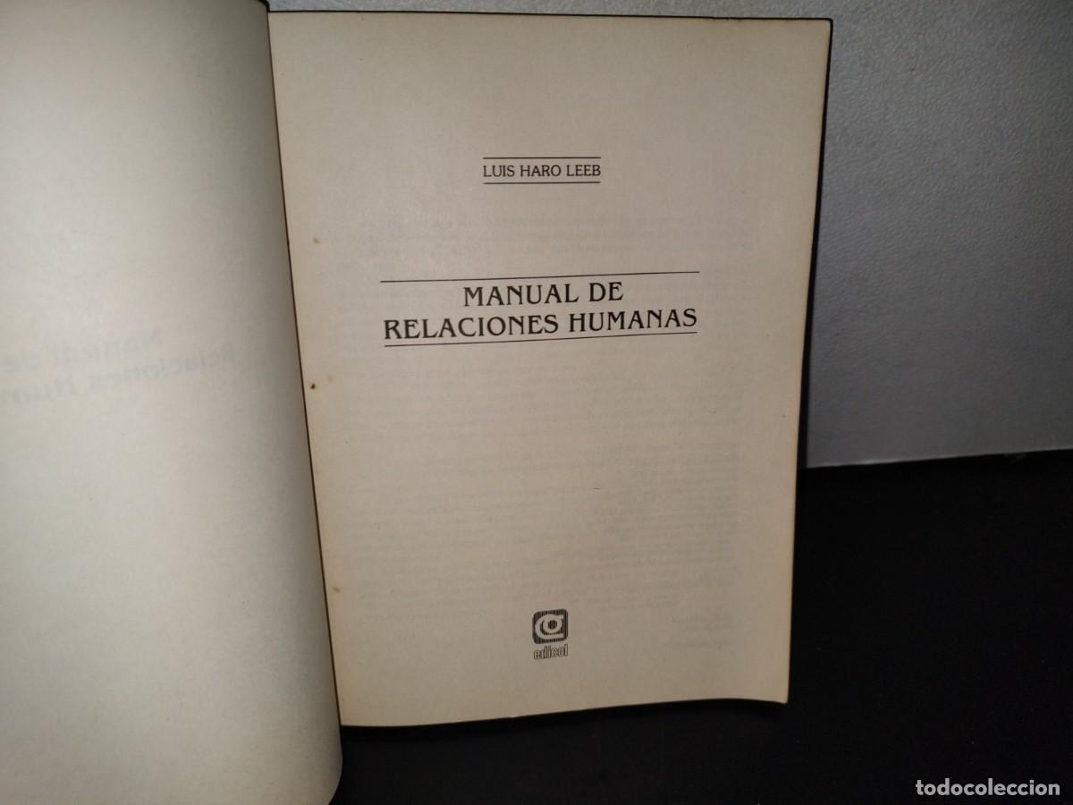 Libros de segunda mano: 103- RELACIONES HUMANAS - LUIS HARO LEEB - 1983 - Foto 3