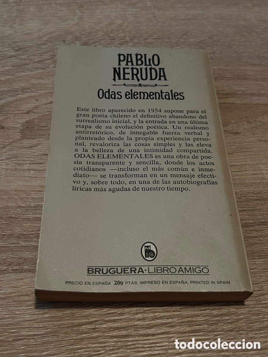 Libros de segunda mano: Odas elementales, Pablo Neruda, Bruguera - Foto 2