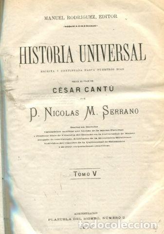 Libros de segunda mano: HISTORIA UNIVERSAL. TOMO V. - CANTU Cesar. - Foto 1