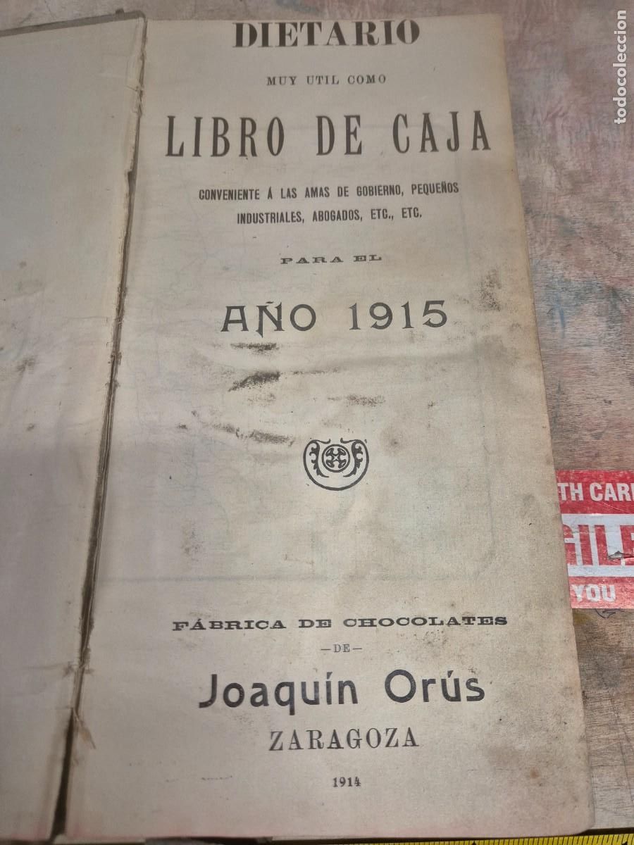 Libros de segunda mano: Dietario libro de caja chocolates orus 1915 - Foto 3