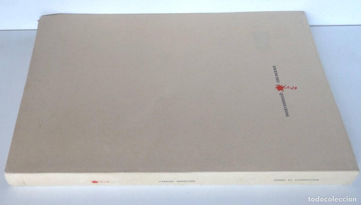 Libros de segunda mano: Joan FERRAT&Eacute;, Gabriel Ferrater Sobre el llenguatge - Foto 2