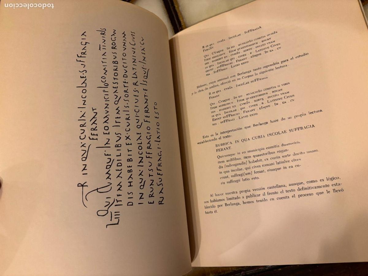 Libros de segunda mano: Lex Flavia Malacitana. Versi&oacute;n introducci&oacute;n notas de Rafael Le&oacute;n y Alfonso Canales. 1972 - Foto 5