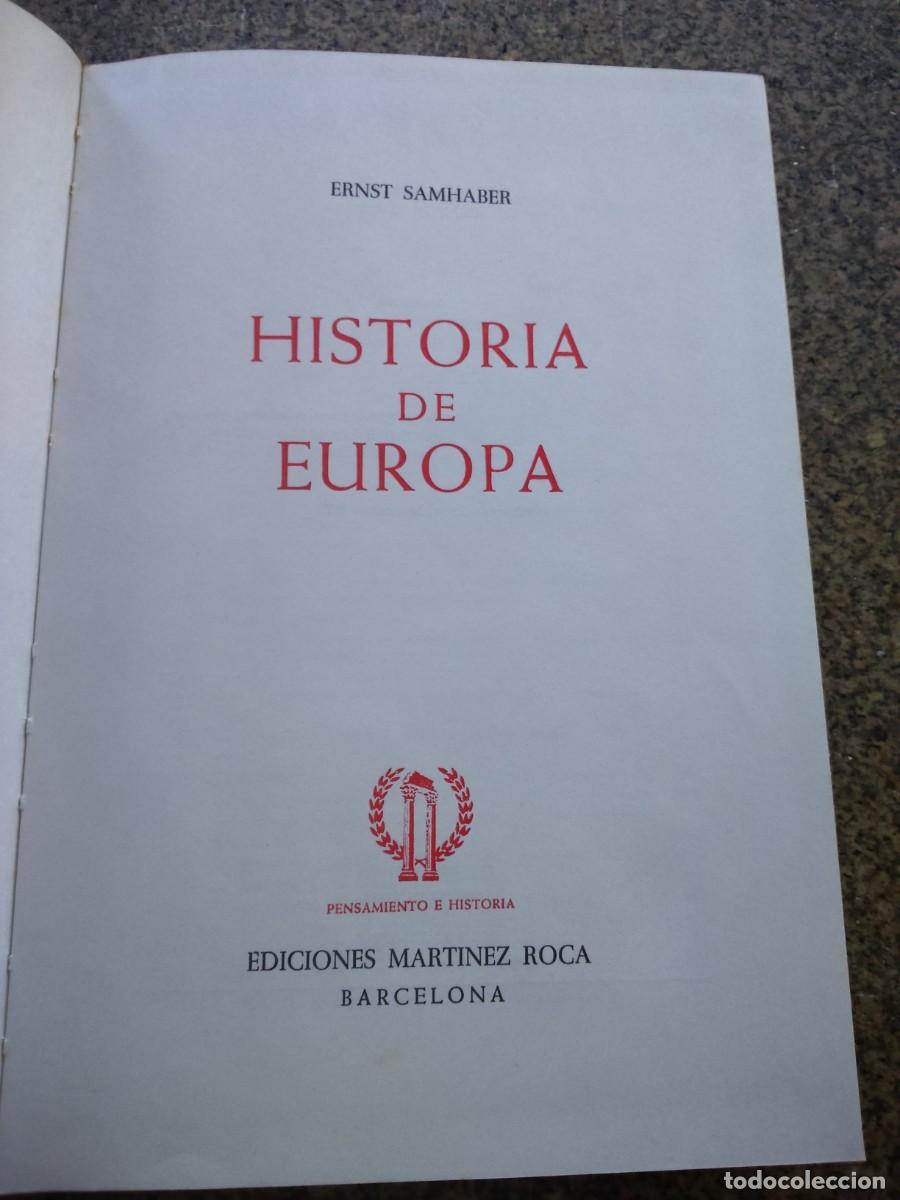 Libros de segunda mano: HISTORIA DE EUROPA -- ERNST SAMHABER -- EDICIONES MARTINEZ ROCA 1973 -- - Foto 1