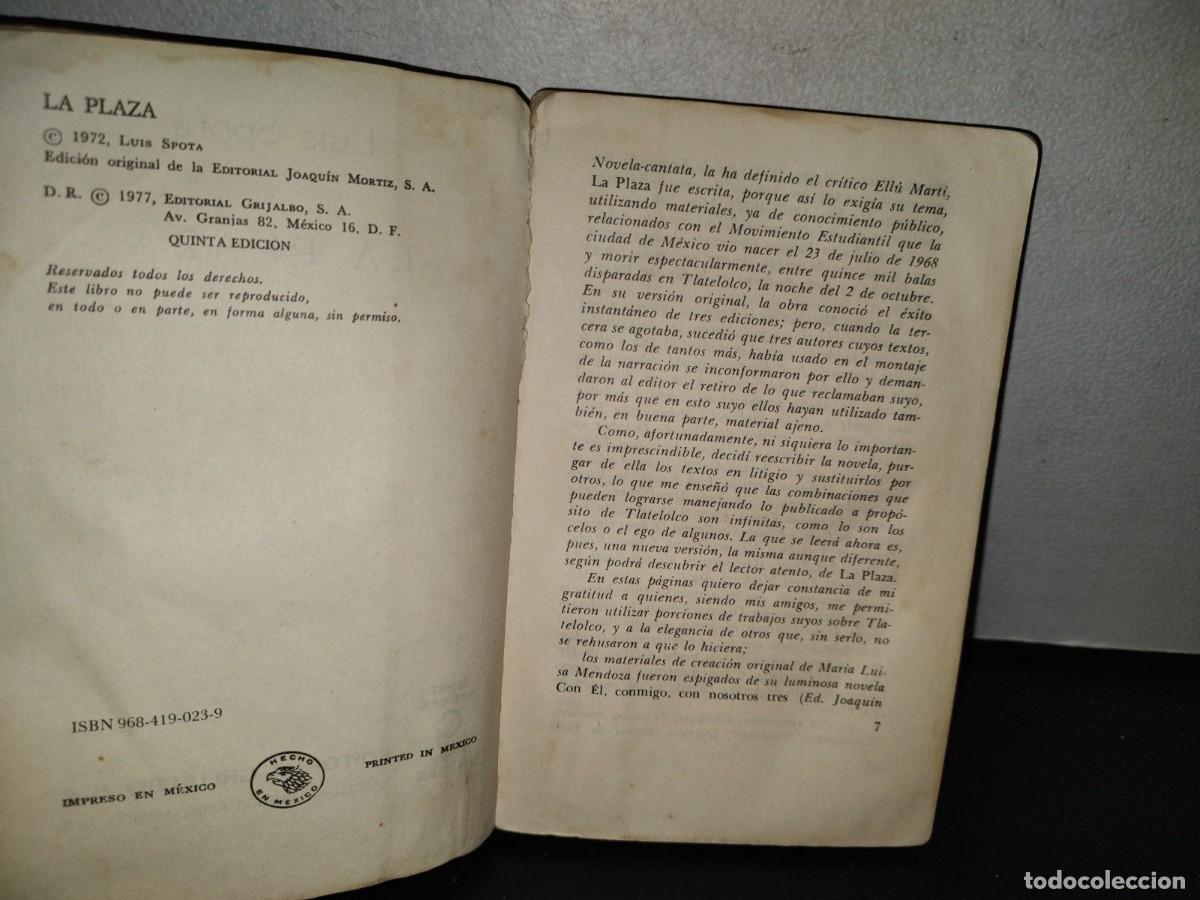 Libros de segunda mano: 104- LA PLAZA - LUIS SPOTA - Foto 5