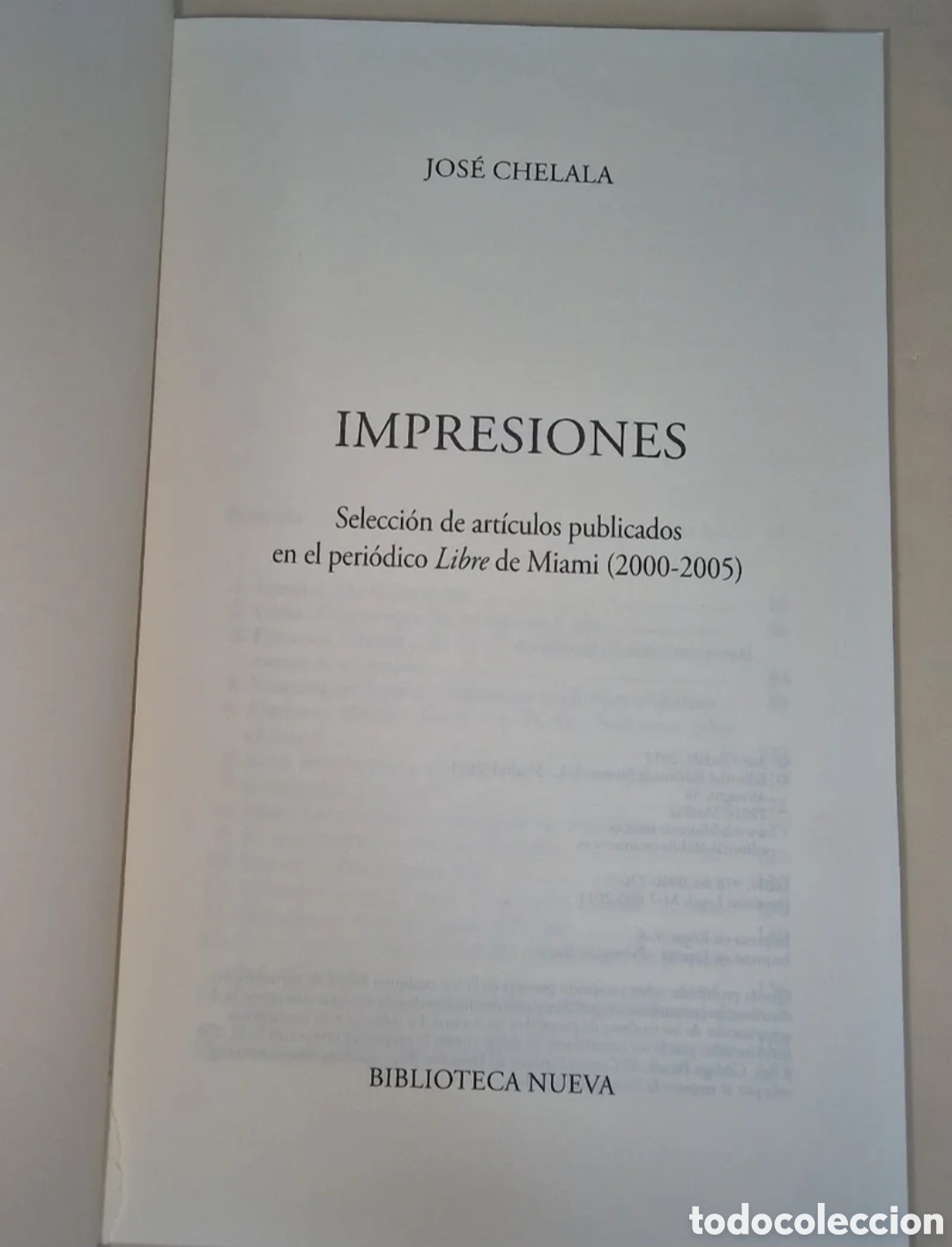 Libros de segunda mano: Impresiones - Jos&eacute; Chelala - Foto 3