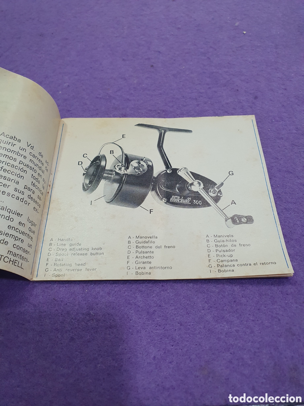 Libros de segunda mano: Manual carrete de pesca Mitchell. (L62) - Foto 2