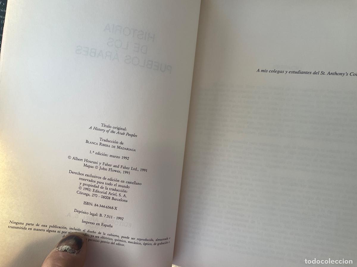 Libros de segunda mano: HISTORIA DE LOS PUEBLOS &Aacute;RABES .- ALBERT HOURANI - Foto 2