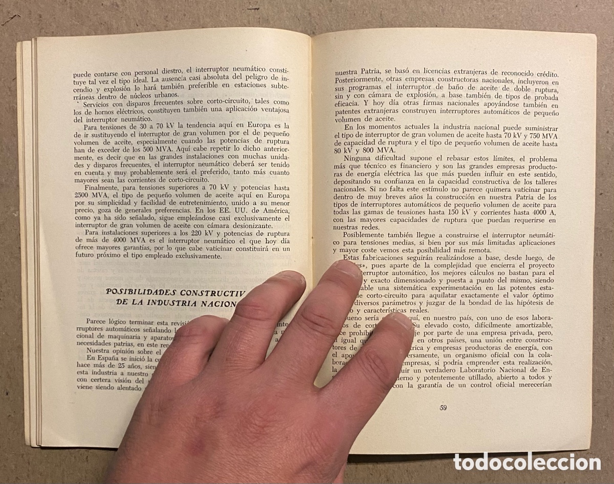 Libros de segunda mano: INTERRUPTORES AUTOM&Aacute;TICOS PARA ALTA TENSI&Oacute;N. MANUEL CORT&Eacute;S CHERTA. - Foto 7