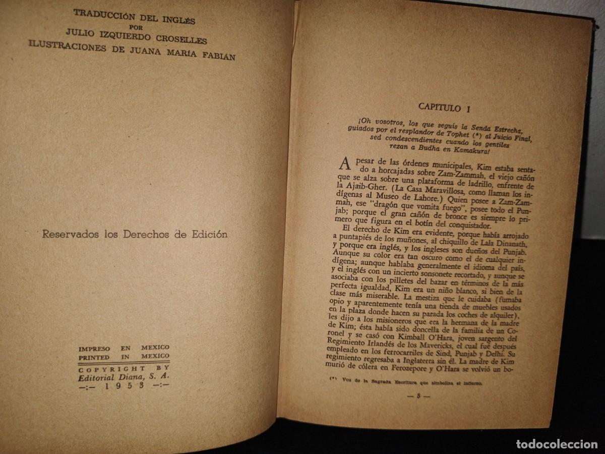 Libros de segunda mano: 104- KIM - RUDYARD KIPLING - EDITORIAL DIANA, S. A. - 1953 - Foto 5