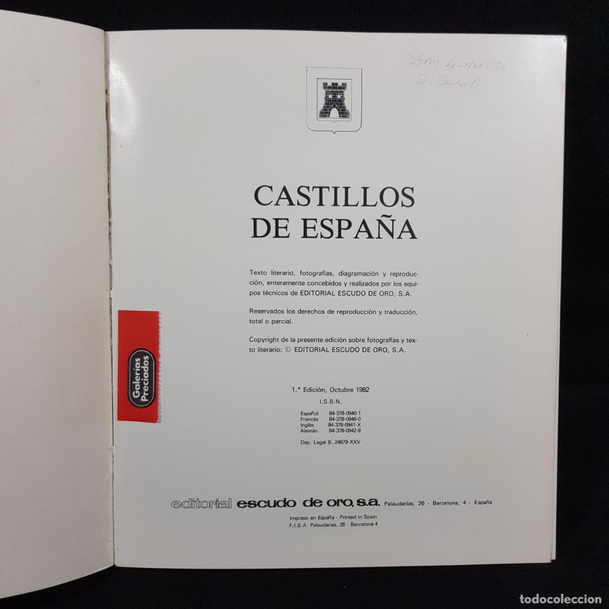 Libros de segunda mano: CASTILLOS DE ESPA&Ntilde;A - EDITORIAL ESCUDO DE ORO - 1982 / 237 - Foto 4
