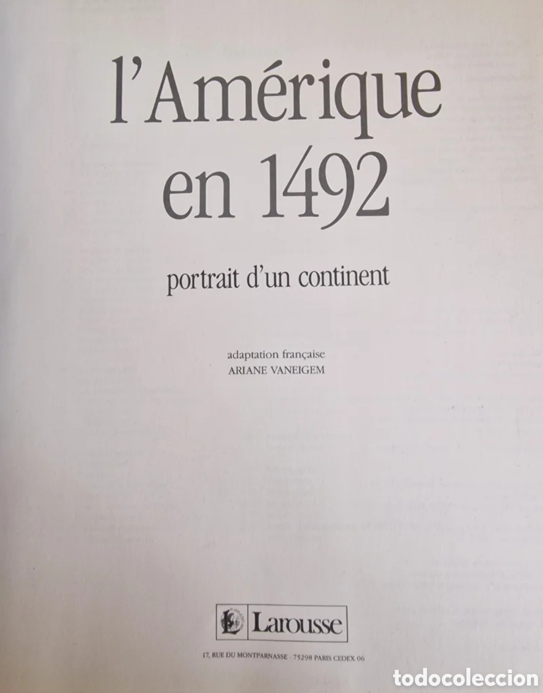 Libros de segunda mano: L Am&eacute;rique en 1492 - Larousse - Foto 4