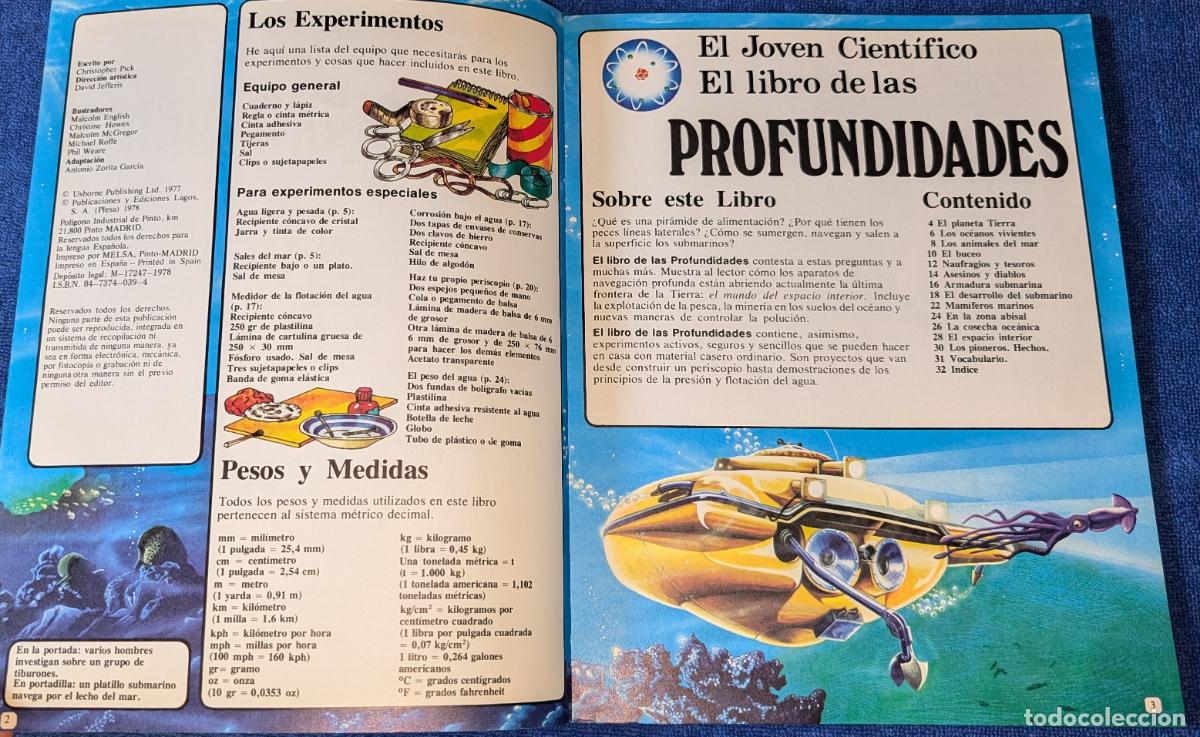 Libros de segunda mano: El libro de las profundidades - El joven cient&iacute;fico - PLESA - Ediciones SM (1978) - Foto 3