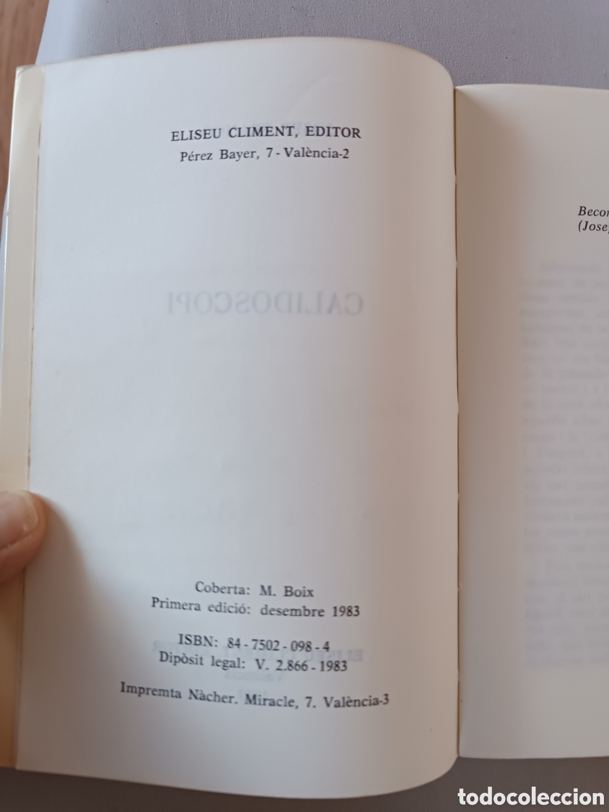 Libros de segunda mano: Calidoscopi. Josep Franco. VALENCI&Agrave; - Foto 3