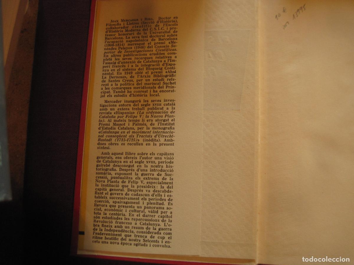 Libros de segunda mano: Joan Mercader - El capitans generals (segle XVIII). Teide 1957 - Foto 3