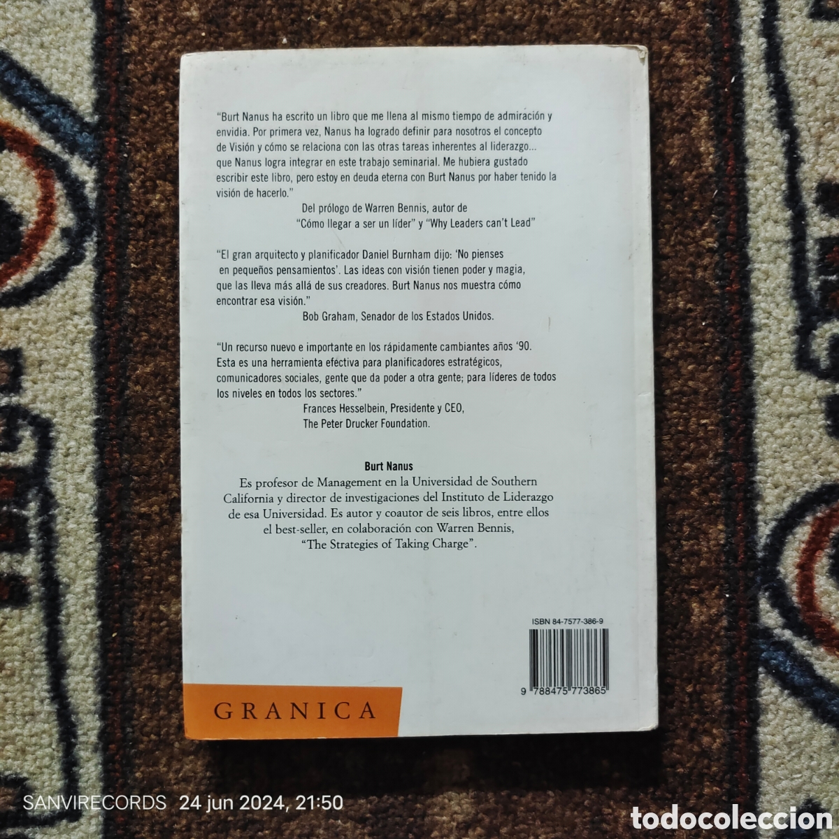 Libros de segunda mano: LIDERAZGO VISIONARIO (BURT NANUS) (MANAGEMENT) (GRANICA) - Foto 2