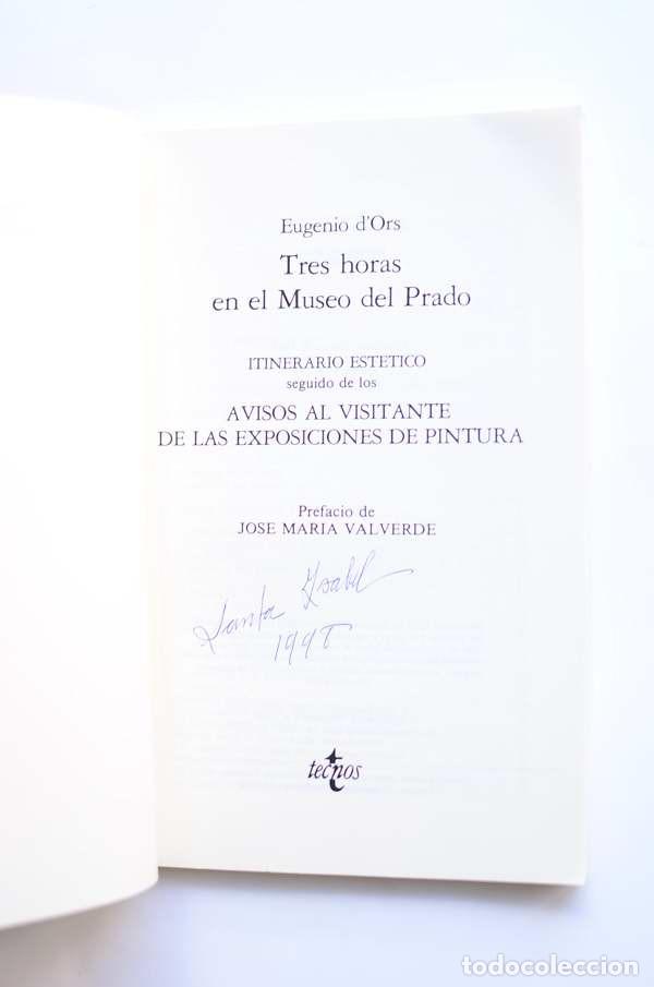 Libros de segunda mano: Tres horas en el Museo del Prado - DORS, Eugenio - Foto 2