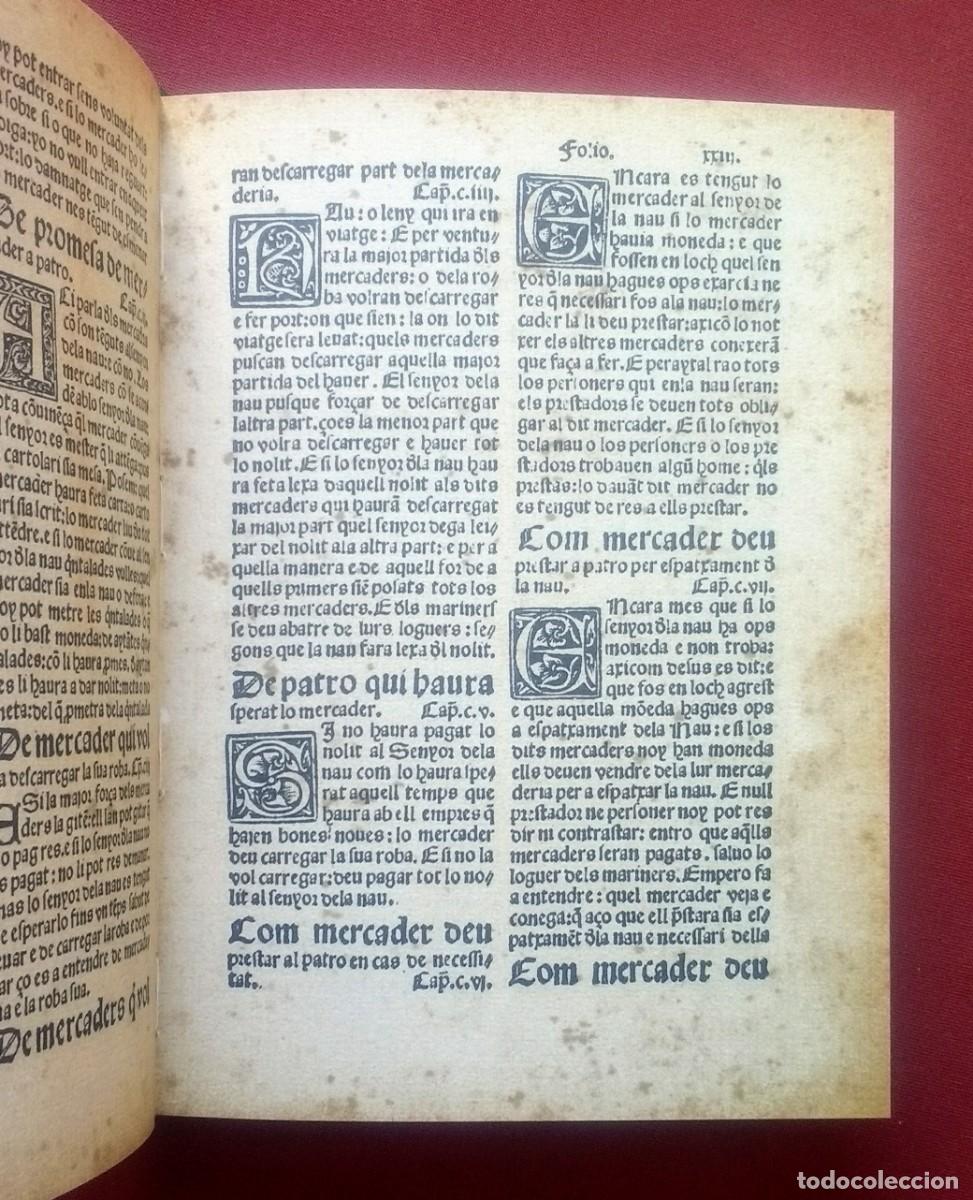 Libros de segunda mano: LLIBRE DEL CONSOLAT DE MAR. EDICI&Oacute; FACS&Iacute;MIL DE LEDICI&Oacute; DE 1523 - NUMERAT 89 de 2000 - Foto 5
