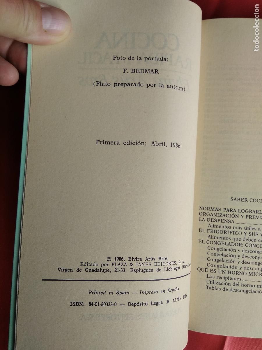 Libros de segunda mano: Cocina r&aacute;pida y f&aacute;cil. Elvira Ar&uacute;s Bros. L.8136-1321 - Foto 4