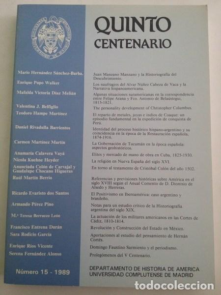 Libros de segunda mano: Quinto centenario. Num. 15 &ndash; 1989 - Foto 1