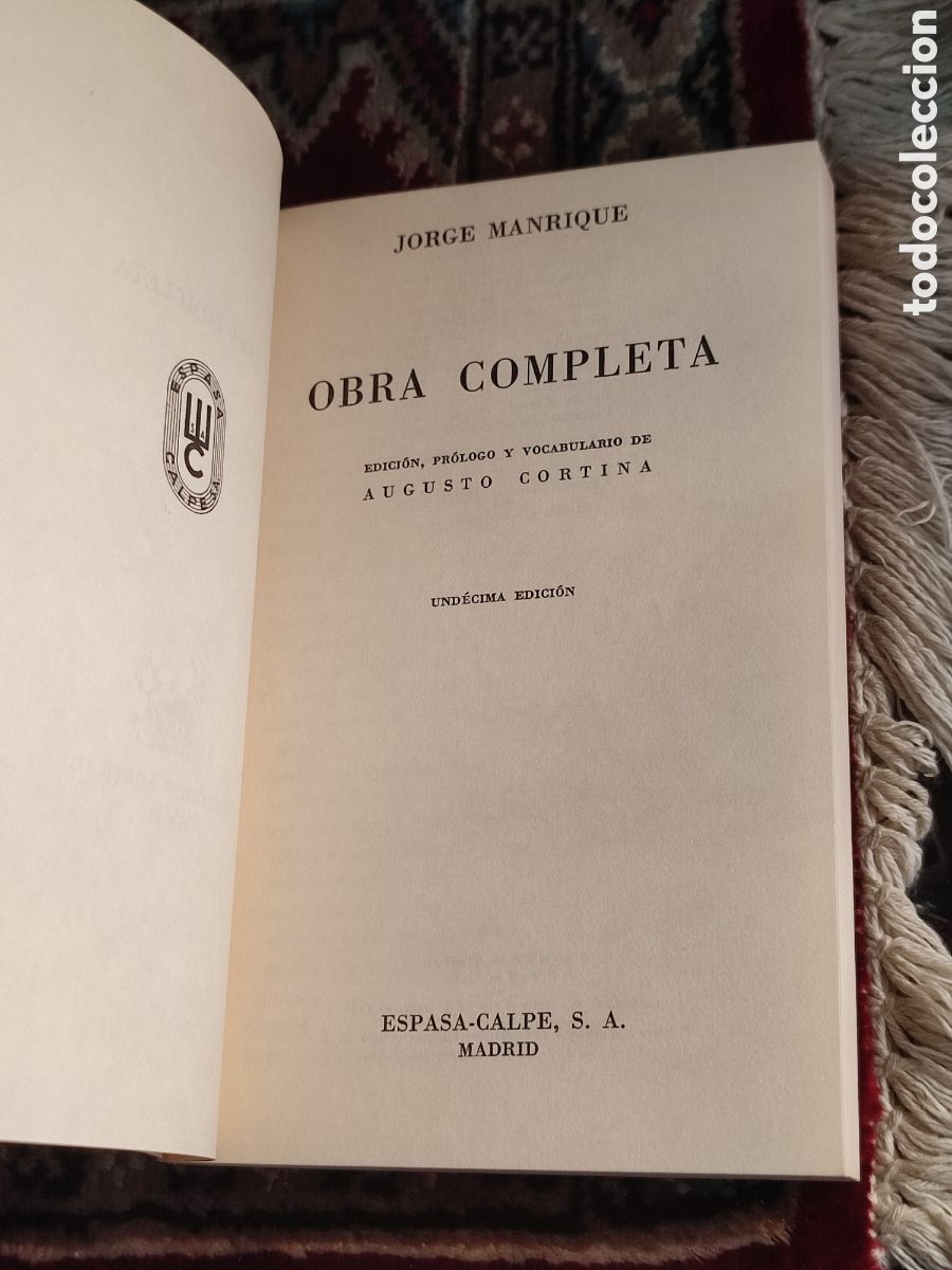 Libros de segunda mano: Jorge Manrique Obra completa Austral - Foto 4
