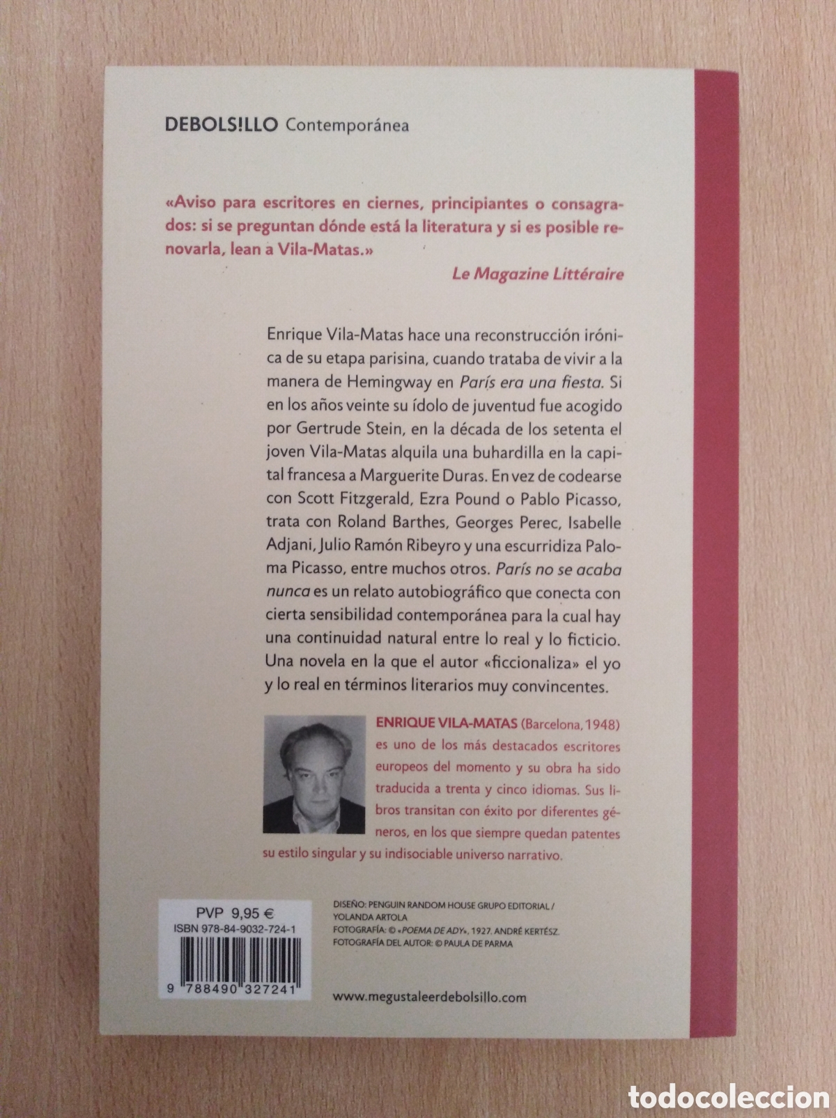 Libros de segunda mano: PAR&Iacute;S NO SE ACABA NUNCA. Enrique Vila-Matas - Foto 2