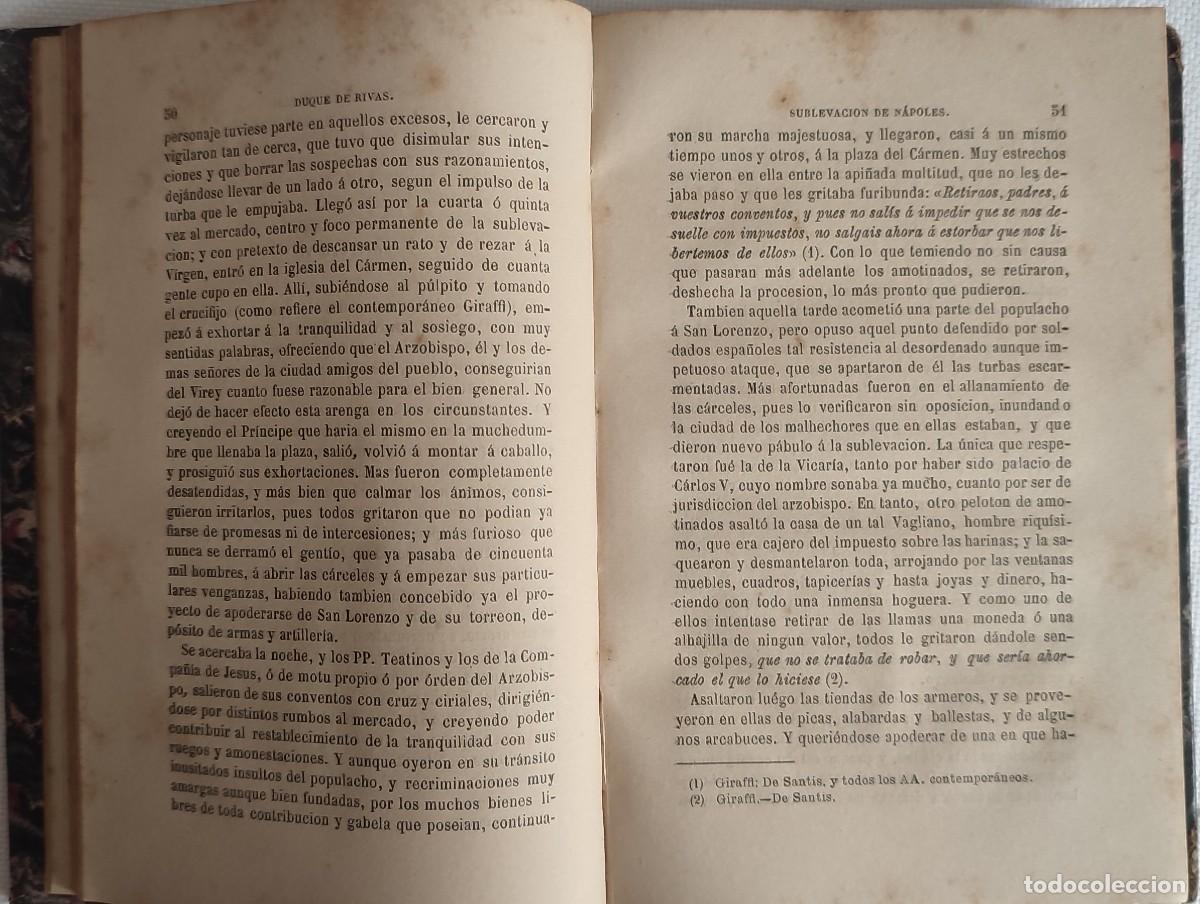 Libros de segunda mano: Sublevaci&oacute;n de Nap&oacute;les, &Aacute;ngel de Saavedra, Duque de Rivas - Foto 5