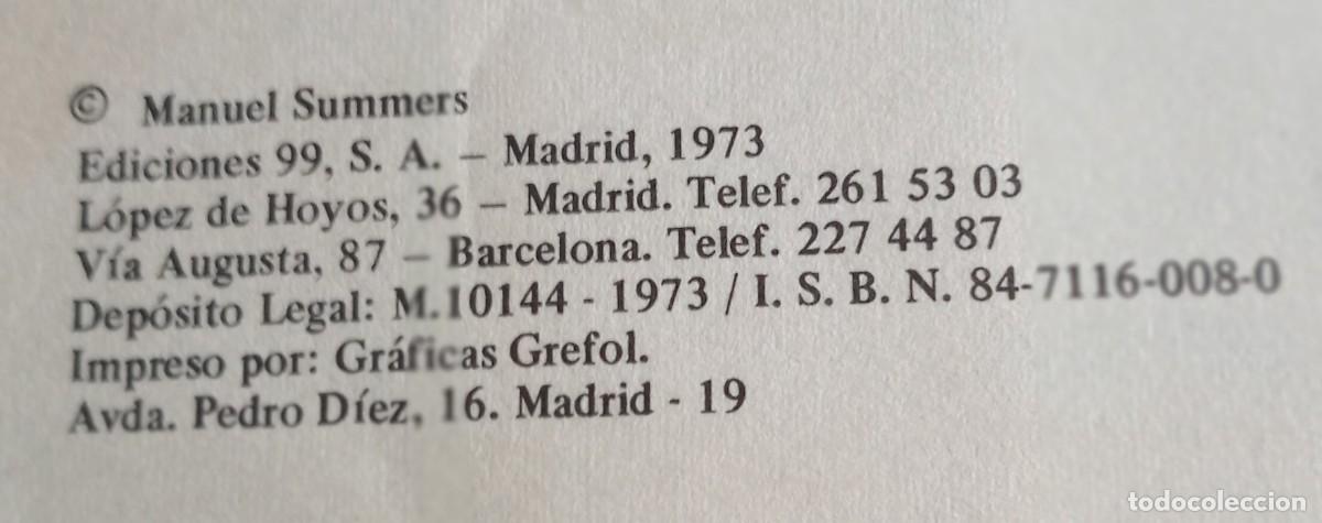 Libros de segunda mano: LOS PECADOS DEL SUMMERS, EDICIONES 99 - Foto 5