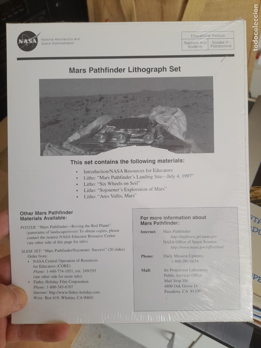 Libros de segunda mano: NASA, Mars Pathfinder Lithograp Set, 1997. Precintado - Foto 1