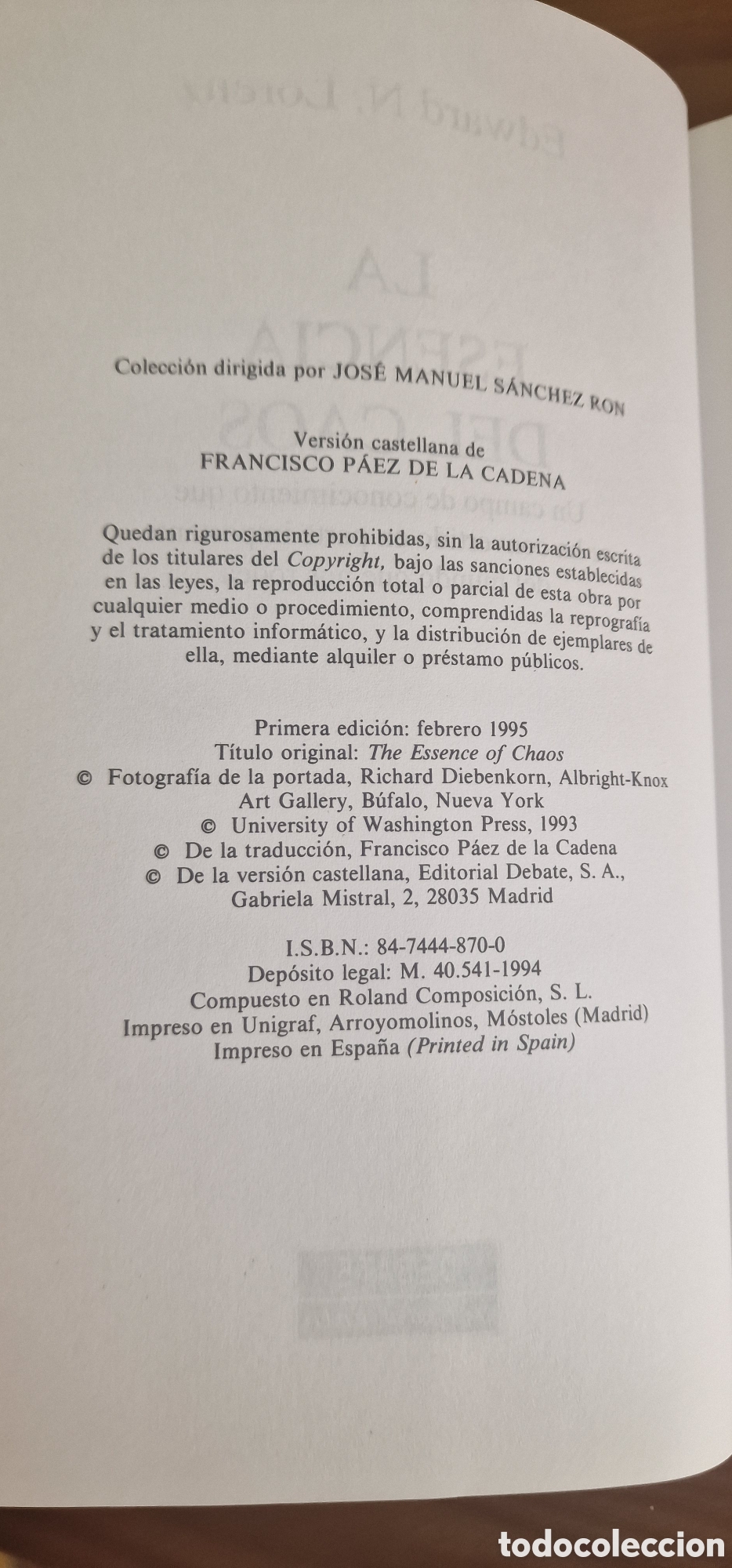 Libros de segunda mano: La esencia del caos, Edward N. Lorenz - Foto 4