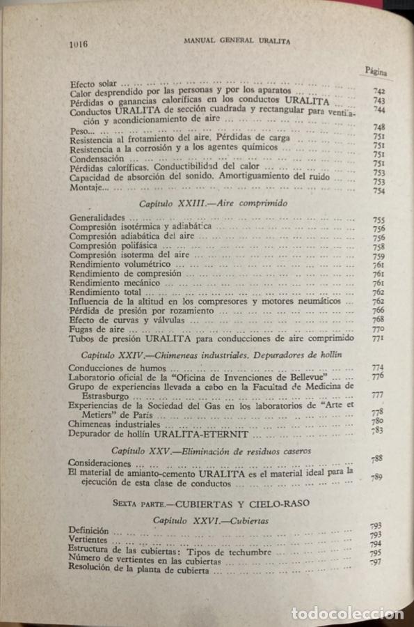 Libros de segunda mano: Uralita. Manual General - Foto 14